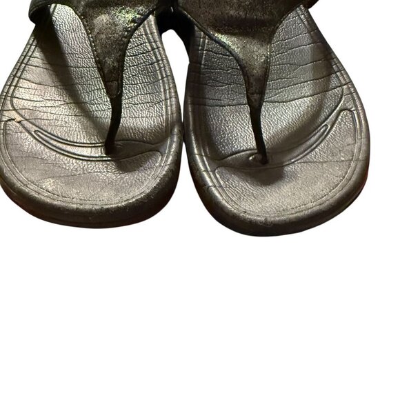 Fitflop Womens Black Thong Sandals Slip-On Comfort Shoes Size US 7 fair cond. - Picture 5 of 10